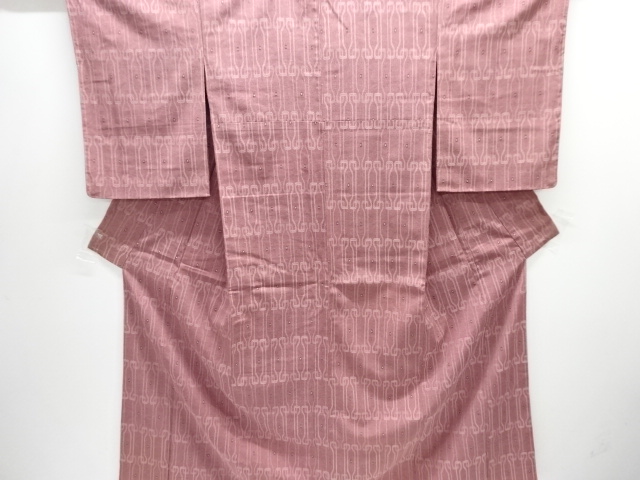 JAPANESE KIMONO / SILK / TAISHO ROMAN STYLE / WOVEN ABSTRACT PATTERN